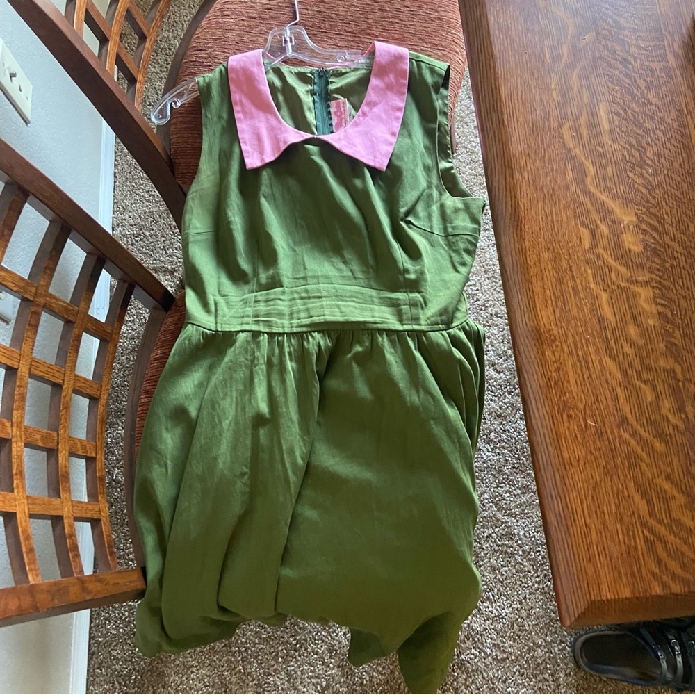 Pinup Girl Clothing pink/olive green dress XL